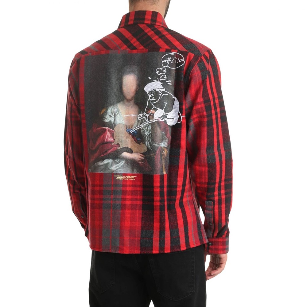Off-White Mariana De Silva Checked Cotton-blend Flannel Shirt